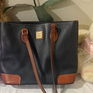 Dooney & Bourke Black and Tan Tote Bag